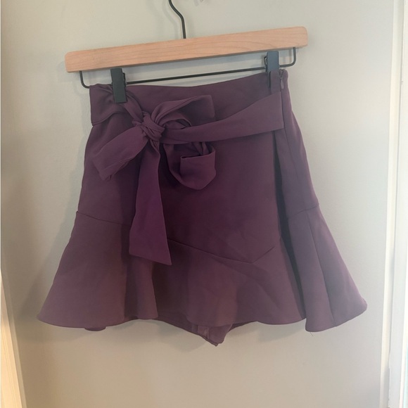 Zara Purple Skort with Bow Detail - Picture 1 of 7